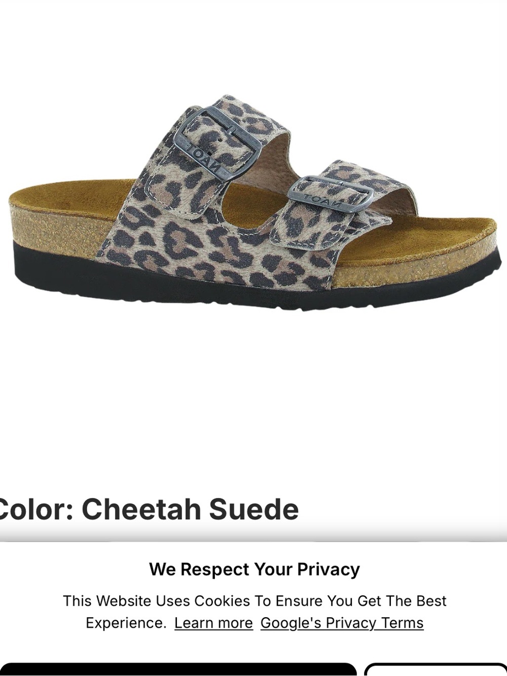 Leopard Print Arizona Birkenstock Like 2 Strap LEATHER Slide SANDALS  NAOT 40 W9